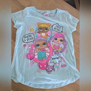 L.O.L. Surprise! Light Blue Kids Shirt with Pink and Purple Accents GUC